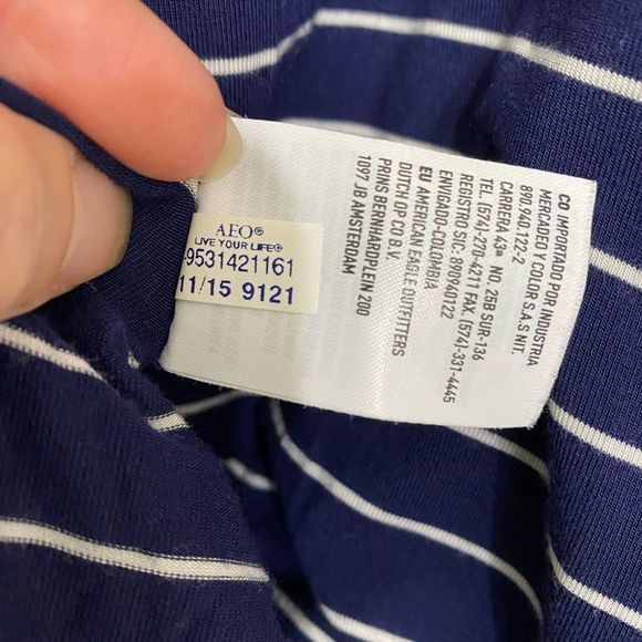 American Eagle Outfitters Soft & Sexy striped sleeveless dress Navy White Size S - Picture 4 of 13